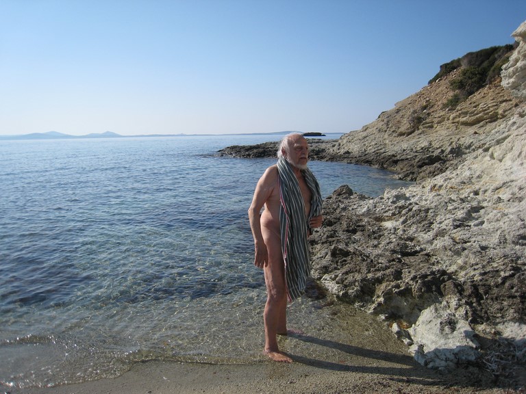 Alfred de Grazia, Naxos, Greece, April 2009