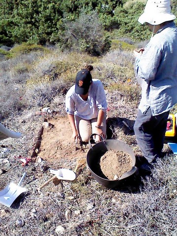 Stelida, Greece, Neandertal digs (pic Richard Stern)